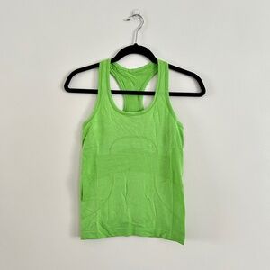 Lululemon Run Swiftly Tech Racerback Tank Top Bright Green Running Workout Top